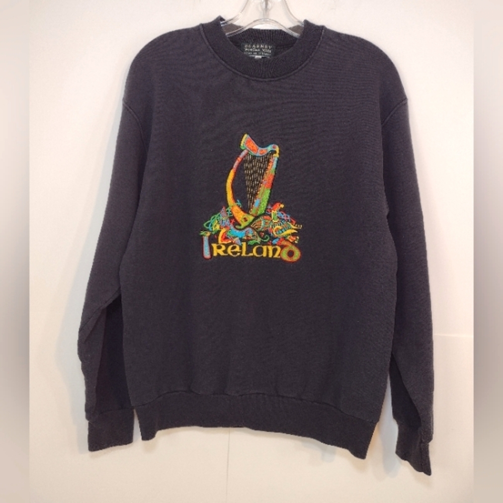 Classic Black Ireland Crew Neck Sweater